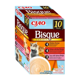 Churu Ciao Bisque Multip 10x40 gr Pollo, Ternera, Atún y Salmón Precio: 11.4999995. SKU: B1FLM5CBJK