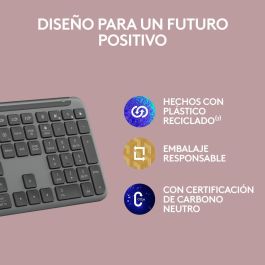 Logitech Teclado Inalámbrico K950 Negro Multidispositivo Bluetooth y USB