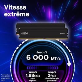Memoria RAM - CRUCIAL - PRO DDR5 - 48GB (2x24GB) - DDR5-6000 - UDIMM CL48 (CP2K24G60C48U5) Memoria RAM - CRUCIAL - PRO DDR5 - 48GB (2x24GB) - DDR5-6000 - UDIMM CL48 (CP2K24G60C48U5)