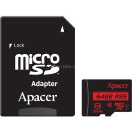 Apacer Memory Card 64Gb Xc C10 85Mbs Card+Adp AP64GMCSX10U5-R Precio: 7.69000012. SKU: B177ZN789E