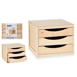 Cajonera de Madera Kipit 3 Cajones 30x29x39 cm - Natural Cajonera de Madera Kipit 3 Cajones 30x29x39 cm - Natural