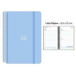 Agenda Anual (2026) Senfort Pastel Espiral Tapa Pp Con Goma 135X210 D/P Azul Precio: 12.98999977. SKU: B16279AE2J