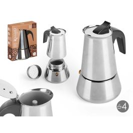 Cafetera de Inducción Kinvara 4 Tazas Acero 12x17x10 cm (12 Unidades)