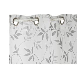DKD Home Decor Cortina Modelo Alpino con Estampado de Hoja, Poliéster Blanco Gris, 270 cm Alto x 140 cm Ancho, Pack de 2 Unidades, 75 gsm DKD Home Decor Cortina Modelo Alpino con Estampado de Hoja, Poliéster Blanco Gris, 270 cm Alto x 140 cm Ancho, Pack de 2 Unidades, 75 gsm