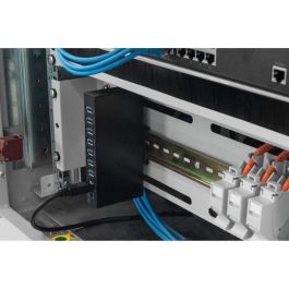 Digitus DA-70258-1 Hub USB 3.0 Industrial 7 Puertos USB 3.2 Gen 1 (5 Gbps) Negro Metálico con protección ESD