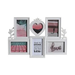 DKD Home Decor Marco Multifoto Romantico Blanco 2 x 34 x 49.5 cm con espacio para 6 fotos Precio: 8.49999953. SKU: B1G638CSZE