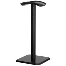 Aisens HSM001-397 Soporte Universal para Auriculares de Mesa, Negro, Base Estable, Montaje Rápido, Protección Diadema Curva