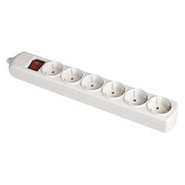 Base bipolar 6 tomas con t/tl 10/16 a 250 v blanco + interruptor luminoso. Precio: 10.50000006. SKU: S7901764