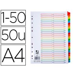 Separador Numerico Q-Connect Carton 1-50 Juego De 50 Separadores Din A4 Multitaladro Precio: 6.6550006655. SKU: B16NFB3GS2