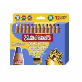 Playcolor Lápices de colores Maxi Basic, 12 unidades surtidos, lavables, trazo extrasuave, aptos para múltiples materiales, con sacapuntas Precio: 17.5000001. SKU: B1HVNXE7LY