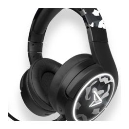 Steelplay LEXIP Impulse Auriculares Gaming Inalámbricos Bluetooth, Diadema Circumaural, 28h Batería, Micrófono Extraíble, Negro Camuflaje, 5.1, 3.5mm, 305g