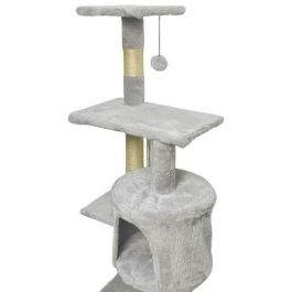 PALOMA Rascador para gatos gris 40 x 40 x 114 cm - 3 plataformas, 1 cuerda, 1 nicho, postes rascadores PALOMA Rascador para gatos gris 40 x 40 x 114 cm - 3 plataformas, 1 cuerda, 1 nicho, postes rascadores