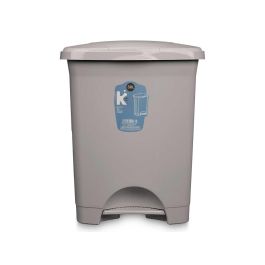Arte Regal Papelera de Pedal de Plástico 30L Gris 39x47x32 cm (4 Unidades)
