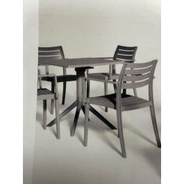 Silla Terraza Y Jardin DKD Home Decor Gris 52 x 84 x 57 cm (4 Unidades)