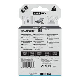Scotch Tira adhesiva doble cara transparente 25mmx76mm 8 uds 4910c-st8-p max 4 kg