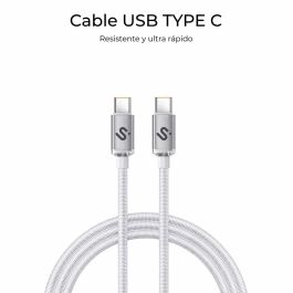 Cable USB-C a USB-C Subblim OPTIMUS Blanco 1 m