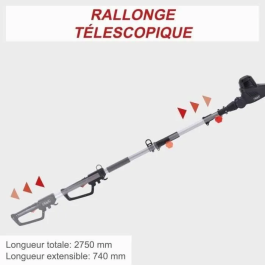 Scheppach ETHT500 Cortasetos Eléctrico Telescópico