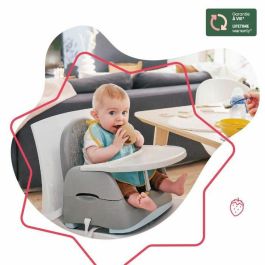 Badabulle BAD3661276177925 Silla de Comedor Portátil Home & Go Bear, Altura Ajustable Universal para Bebés 6-36 meses
