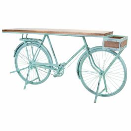 Recibidor Alexandra House Living Bike Turquesa Madera Hierro 50 x 94 x 198 cm