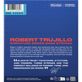 Dunlop Juego Bajo Eléctrico Robert Trujillo Signature S.Steel 5 St. 45-130 Cuerdas