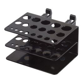 Wolfcraft Soporte para brocas para panel perforado con capacidad para 20 brocas de ø 2 - 20 mm