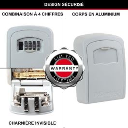 MASTER LOCK Caja de llaves segura - Tamaño M - Blanco - Cofre de llaves - Almacenamiento seguro MASTER LOCK Caja de llaves segura - Tamaño M - Blanco - Cofre de llaves - Almacenamiento seguro