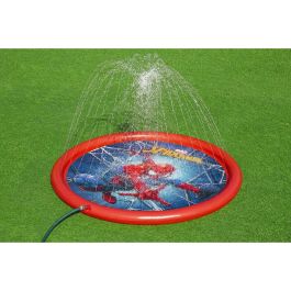 Bestway Piscina Hinchable con Aspersor Spiderman D165 cm +2 Años Jardin 98792