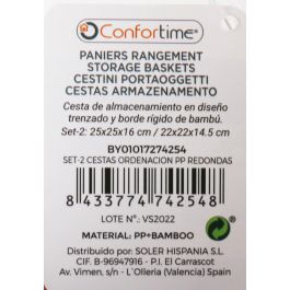 Confortime Set de 2 Cestas de Ordenación Redondas en PP (6 Unidades)