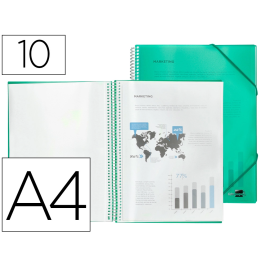 Liderpapel Carpeta Escaparate con Espiral, 10 Fundas, Polipropileno, DIN A4, Verde Precio: 3.50000002. SKU: B12HSESDMZ