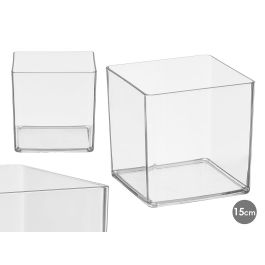 Giftdecor Jarrón Cuadrado Acrílico Transparente 15x15x15 cm (16 Unidades) Precio: 50.99000016. SKU: B1B6NP9Y68