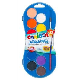 Carioca Acuarelas 12 Colores con Pincel y Estuche Plástico - Pastillas Brillantes Fácilmente Mezclables Precio: 2.59000016. SKU: B1HV7CSH5G