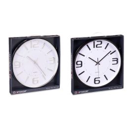 Giftdecor Reloj Redondo 32.8 cm Plata Negro, Plástico y Vidrio (6 Unidades) Giftdecor Reloj Redondo 32.8 cm Plata Negro, Plástico y Vidrio (6 Unidades)