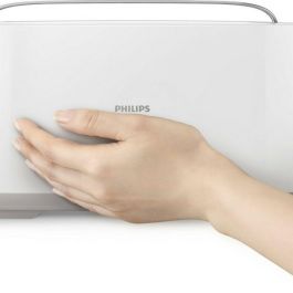 Philips HD2590/00 Tostadora 1 ranura, 1030W, Blanco. Con rejilla para repostería, cajón de virutas y funciones de descongelación y calentamiento.