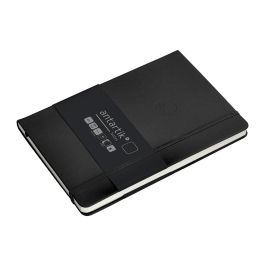 Cuaderno Con Gomilla Antartik Notes Tapa Dura A5 Hojas Lisas Negro 100 Hojas 80 gr Fsc