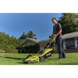 Ryobi RLM18E40H Cortacésped Eléctrico de 1800W con Corte de 40cm, Función Mulching y Indicador de Carga, Diseño Compacto y Ligero