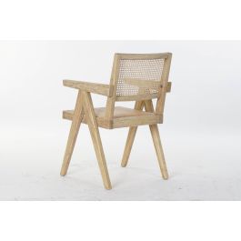 DKD Home Decor Silla Horeca Square Fuyang Vintage Natural 60 x 86 x 56.5 cm Olmo y Ratan (2 Unidades)