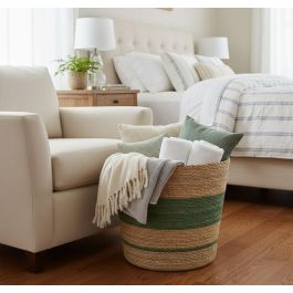 Inde Cesta Cónica de Seagrass para Almacenamiento, 35 cm (6 Unidades)