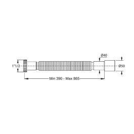 Magikone flexible-extensible 1"1/2 x 40-50mm tuerca metálica blanco b9345ot64b0 prhie