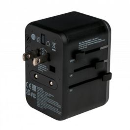 Verbatim Adaptador Universal de Viaje UTA-04 con 1 Puerto USB-C PD 61W, 1 Puerto USB-C, 3 Puertos USB-A