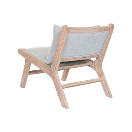 DKD Home Decor Butaca Moderno Gris Claro Natural 83 x 71.5 x 57 cm (2 Unidades) Poliester