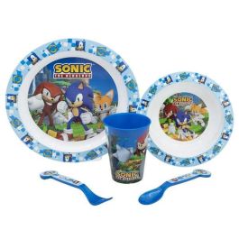 Stor Set Vajilla Infantil Sonic Plato Cuenco Vaso Cuchara Tenedor Microondas