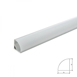 Perfíl Aluminio para Tira LED Instalación Esquinas - Difusor Opal x 2 Metros Precio: 7.88999981. SKU: B174Q9XNAV