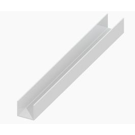 Perfil Horizontal ''U'' Espesor 16 Lac.Blanco 2,5M Lacado Blanco. Herrajes Fab.Nacional