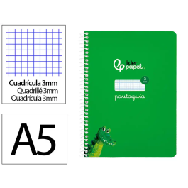 Liderpapel Cuaderno Espiral A5 Pautaguía Tapa Blanda 40 Hojas 75gr Cuadro Pautado 3mm Color Verde Precio: 6.50000021. SKU: B137JEYV8C