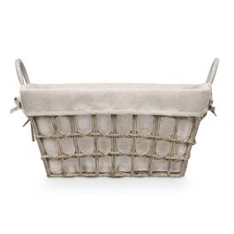Cesto Rectangular Asas Gris Kipit 47X26CM (12 Unidades) Cesto Rectangular Asas Gris Kipit 47X26CM (12 Unidades)