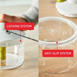 Mini Picadora Manual con Cuerda Tefal K13304DISP Blanco Acero Inoxidable Plástico