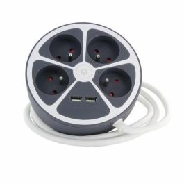 Chacon CHA5411478496526 Regleta de Enchufes para Oficina 4 Tomas 16A + 2 USB-A 3680W, Cable 1.5m, Gris, con Interruptor Precio: 29.88999959. SKU: B1BK5LHFAH