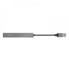 Hub USB Trust 23786 USB x 4 Gris Plateado Aluminio 3600 W