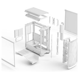 Fractal Design Meshify 3 Torre Blanca ATX con Panel de Vidrio Templado