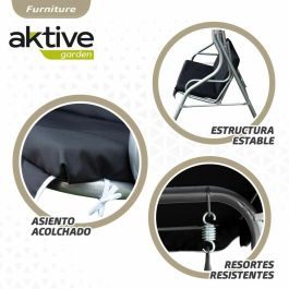 Aktive Balancín 3 plazas negro 180x107x160cm